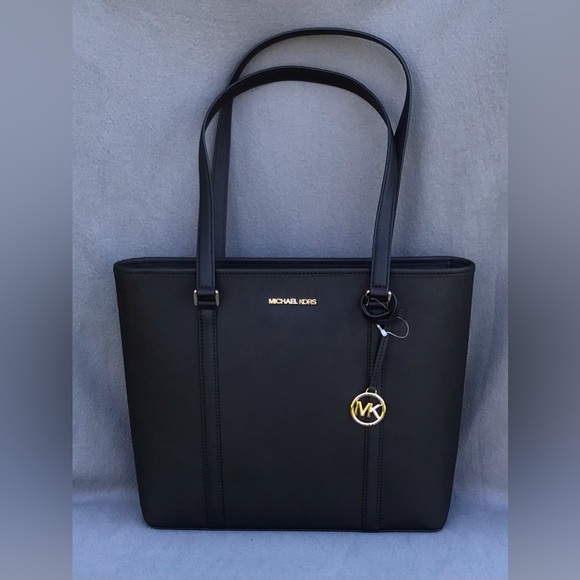 Michael Kors Handbags - NWT Michael Kors Black Leather Tote Bag